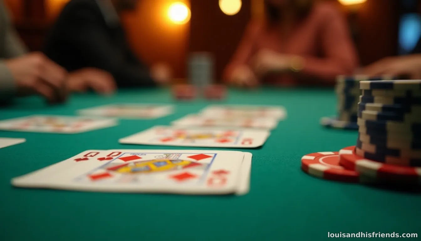 A diagram showing a player calling a flop bet and then taking the lead on the turn, with chips and cards